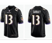 Men's Baltimore Ravens #13 Elijah Sarratt Black Alternate Stitched NFL Nike Game Jersey