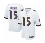Men's Baltimore Ravens #15 Marquise Brown Game White Football Jersey