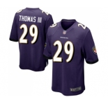 Men's Baltimore Ravens #29 Earl Thomas III Game Purple Team Color Football Jersey