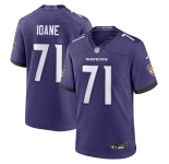 Men's Baltimore Ravens #71  IOANE  Purple 2026 Game Football Stitched Jersey