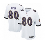 Men's Baltimore Ravens #80 Miles Boykin Game White Football Jersey