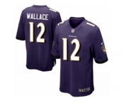 Men's Nike Baltimore Ravens #12 Mike Wallace Game Purple Team Color NFL Jersey
