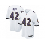 Men's Nike Baltimore Ravens #42 Marqueston Huff Game White NFL Jersey