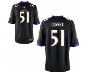 Men's Nike Baltimore Ravens #51 Kamalei Correa Game Black Alternate NFL Jersey
