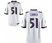 Men's Nike Baltimore Ravens #51 Kamalei Correa Game White NFL Jersey