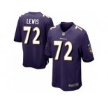 Men's Nike Baltimore Ravens #72 Alex Lewis Game Purple Team Color NFL Jersey