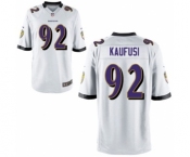 Men's Nike Baltimore Ravens #92 Bronson Kaufusi Game White NFL Jersey
