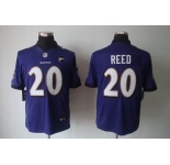 nike nfl jerseys baltimore ravens #20 reed purple[nike limited Art Patch]