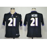 nike nfl jerseys baltimore ravens #21 webb black[Game Art Patch]