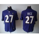nike nfl jerseys baltimore ravens #27 ray rice purple[nike limited Art Patch]