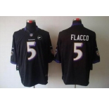 nike nfl jerseys baltimore ravens #5 flacco black[nike limited Art Patch]