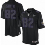nike nfl jerseys baltimore ravens #82 smith black[nike Impact Limited Art Patch]