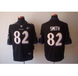 nike nfl jerseys baltimore ravens #82 smith black[nike limited Art Patch]