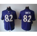 nike nfl jerseys baltimore ravens #82 smith purple[nike limited Art Patch]