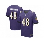 Men Nike Baltimore Ravens #48 Patrick Onwuasor Elite Purple Team Color NFL Jersey