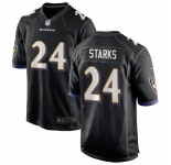 Men's Baltimore Ravens #24 Malaki Starks Nike Game Black New Football Jerseyd Jersey