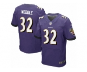 Men's Nike Baltimore Ravens #32 Eric Weddle Elite Purple Team Color NFL Jersey