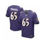 Men's Nike Baltimore Ravens #65 Nico Siragusa Elite Purple Team Color NFL Jersey