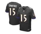 Nike Baltimore Ravens #15 Michael Crabtree Black Alternate Men Stitched NFL New Elite Jersey