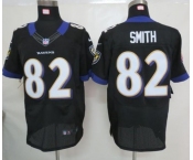 nike nfl jerseys baltimore ravens #82 smith black[Elite Jersey]