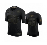 Baltimore Ravens #58 L.J. Fort Black 2020 Salute To Service Limited Jersey