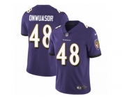 Men Nike Baltimore Ravens #48 Patrick Onwuasor Purple Team Color Vapor Untouchable Limited Player NFL Jersey
