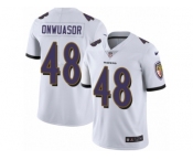 Men Nike Baltimore Ravens #48 Patrick Onwuasor White Vapor Untouchable Limited Player NFL Jersey