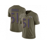 Men Nike Baltimore Ravens #51 Kamalei Correa Limited Olive 2017 Salute to Service NFL Jersey