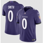 Men's Baltimore Ravens #0 Roquan Smith Purple 2026 F.U.S.E Vapor Stitched Limited Football Jersey
