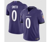 Men's Baltimore Ravens #0 Roquan Smith Purple 2026 F.U.S.E Vapor Stitched Limited Football Jersey