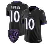 Men's Baltimore Ravens #10 DeAndre Hopkins Black 2026 F.U.S.E. Alternate Vapor Limited Football Stitched Jersey