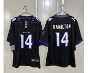 Men's Baltimore Ravens #14 Kyle Hamilton Black 2026 Alternate Vapor Limited Football Stitched Jersey