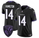 Men's Baltimore Ravens #14 Kyle Hamilton Black 2026 F.U.S.E. Alternate Vapor Limited Football Stitched Jersey