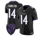 Men's Baltimore Ravens #14 Kyle Hamilton Black 2026 F.U.S.E. Alternate Vapor Limited Football Stitched Jersey