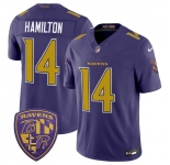 Men's Baltimore Ravens #14 Kyle Hamilton Purple 2026 F.U.S.E. Alternate Vapor Limited Football Stitched Jersey