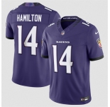 Men's Baltimore Ravens #14 Kyle Hamilton Purple 2026 F.U.S.E Vapor Stitched Limited Football Jersey