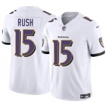 Men's Baltimore Ravens #15 Cooper Rush White 2025 F.U.S.E. Vapor Limited Football Jersey