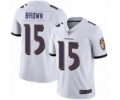 Men's Baltimore Ravens #15 Marquise Brown White Vapor Untouchable Limited Player Football Jersey