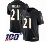 Men's Baltimore Ravens #21 Mark Ingram II Black Alternate Vapor Untouchable Limited Player 100th Season Football Jersey