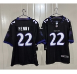 Men's Baltimore Ravens #22 Derrick Henry Black 2026 Alternate Vapor Limited Football Stitched Jersey