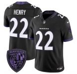 Men's Baltimore Ravens #22 Derrick Henry Black 2026 F.U.S.E. Alternate Vapor Limited Football Stitched Jersey