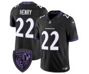 Men's Baltimore Ravens #22 Derrick Henry Black 2026 F.U.S.E. Alternate Vapor Limited Football Stitched Jersey