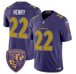 Men's Baltimore Ravens #22 Derrick Henry Purple 2026 F.U.S.E. Alternate Vapor Limited Football Stitched Jersey