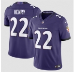 Men's Baltimore Ravens #22 Derrick Henry Purple 2026 F.U.S.E Vapor Stitched Limited Football Jersey