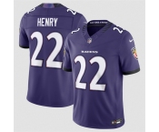 Men's Baltimore Ravens #22 Derrick Henry Purple 2026 F.U.S.E Vapor Stitched Limited Football Jersey