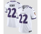 Men's Baltimore Ravens #22 Derrick Henry White 2026 F.U.S.E. Vapor Stitched Limited Football Jersey