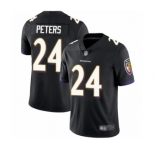 Men's Baltimore Ravens #24 Marcus Peters Black Alternate Vapor Untouchable Limited Player Football Jersey