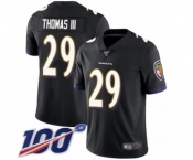 Men's Baltimore Ravens #29 Earl Thomas III Black Alternate Vapor Untouchable Limited Player 100th Season Football Jersey