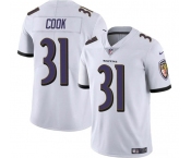 Men's Baltimore Ravens #31 Dalvin Cook White Vapor Limited Football Stitched Jersey