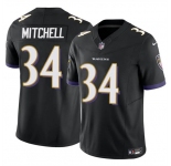 Men's Baltimore Ravens #34 Keaton Mitchell Black 2025 F.U.S.E. Vapor Limited Football Jersey